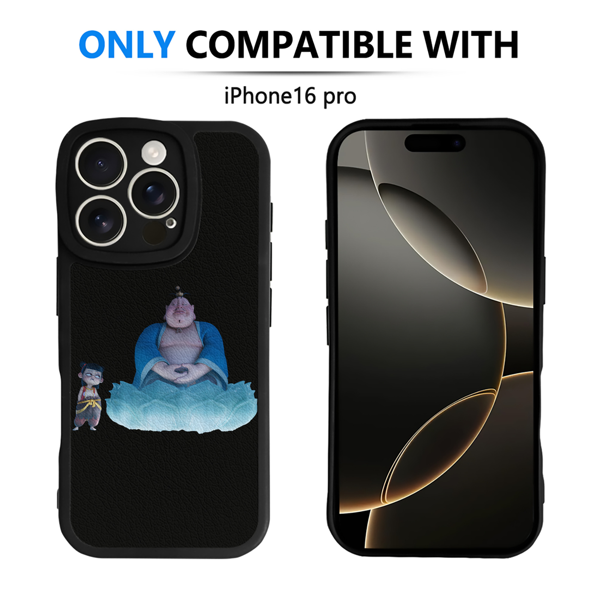 （画像用） Ne Zha 2 ナタ 魔童の大暴れ 【iPhone 16シリーズ対応】シリコンスマホケース（レザー調） 材質：シリコン
